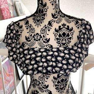 Palm Tree Bandeau, Off the Shoulder Bikini Top, XS